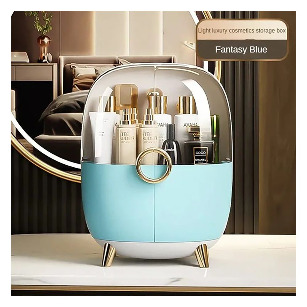 Matrix Chic Cosmetic Organizer, Large Capacity Makeup Case, Clear Makeup Organizer for Vanity - Front View