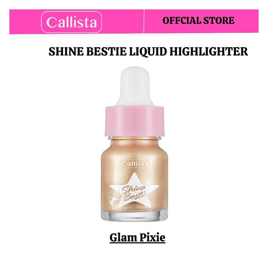 Callista Shine Bestie Liquid Highlighter, For All Skin Types, Cruelty free, 01 Glam Pixie - Front View