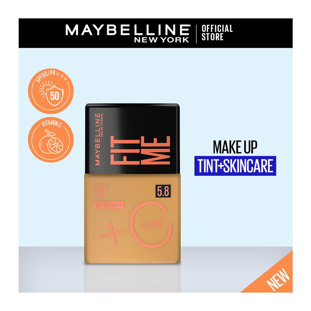 Maybelline New York Fit Me 5.8 Fresh Tint With SPF 50 & Vitamin C, 30ml - Front View