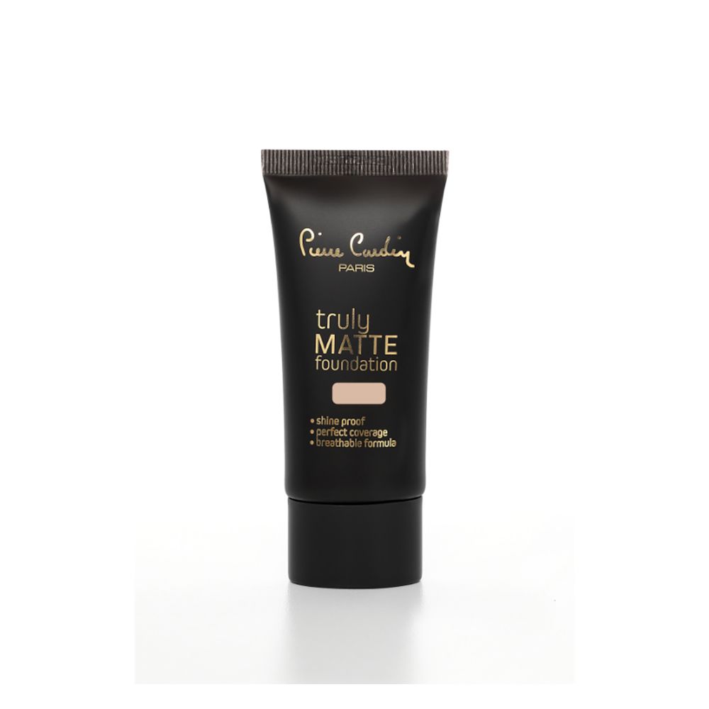 Pierre Cardin Paris Truly Matte Foundation, Shine Proof, Perfect Coverage, Breathable Formula, Cream 429 - Front View