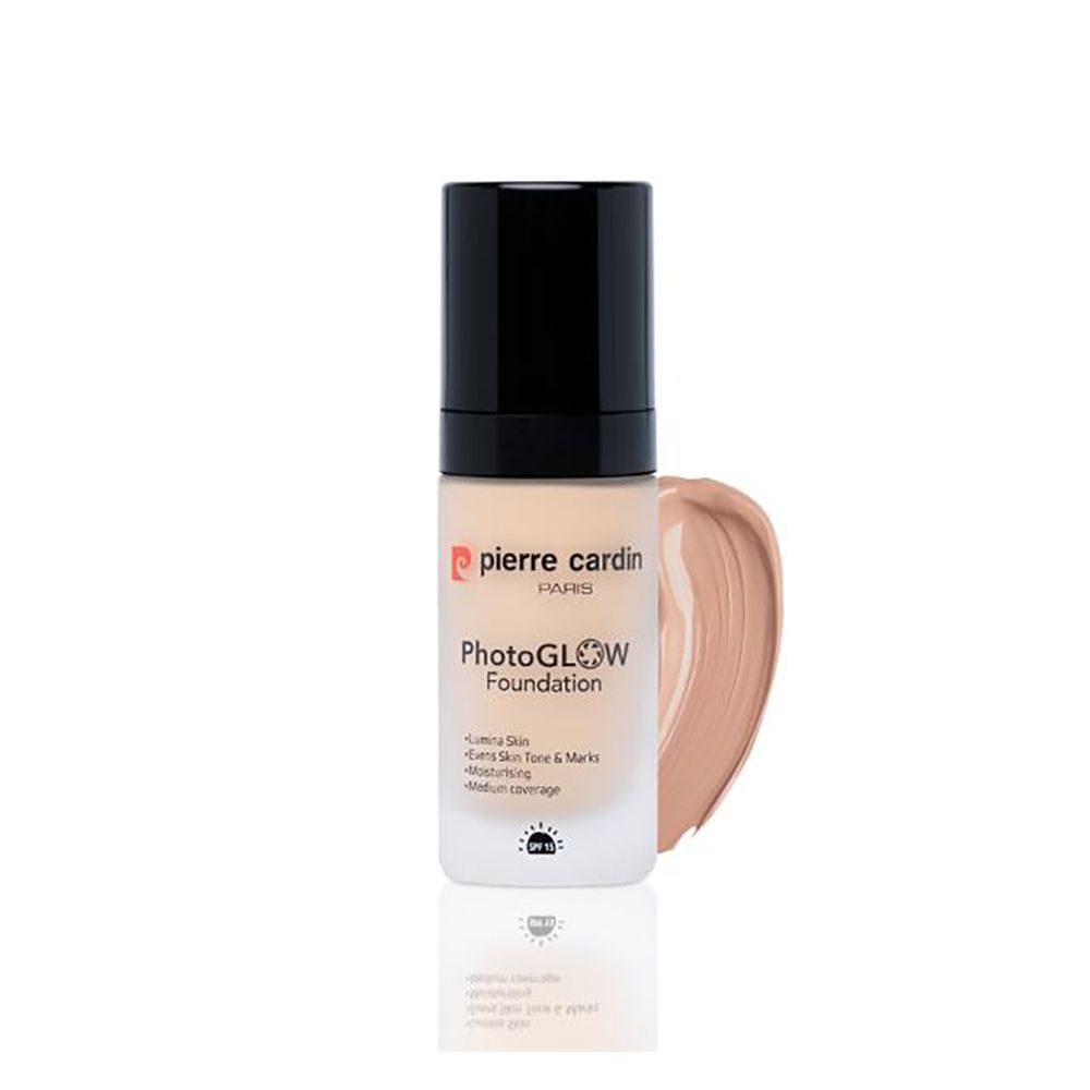 Pierre Cardin Paris Photoglow Foundation, Medium Coverage, Evens Skin Tons & Marks, SPF 15, Neutral 301 - Front View
