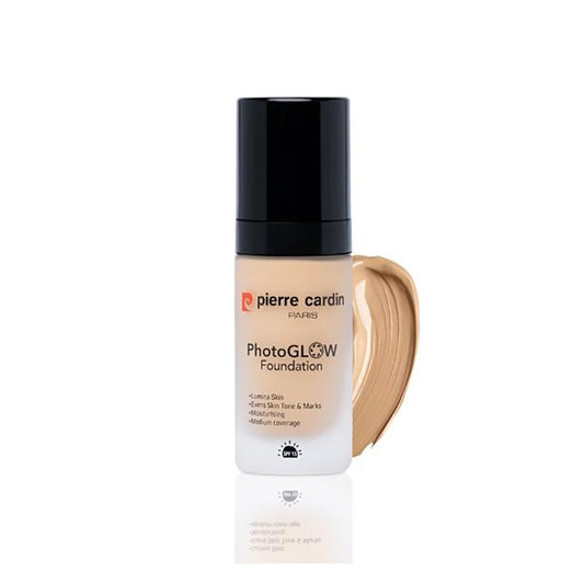 Pierre Cardin Paris Photoglow Foundation, Medium Coverage, Evens Skin Tons & Marks, SPF 15, Very Warm 601 - Front View