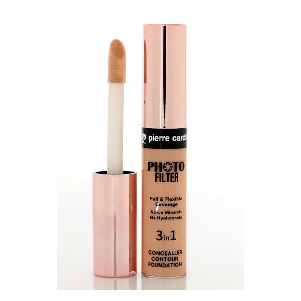 Pierre Cardin Paris Photofilter 3 In 1 Liquid Concealer, Foundation & Contour, Full & Flexible Coverage, Light 821 - Front View