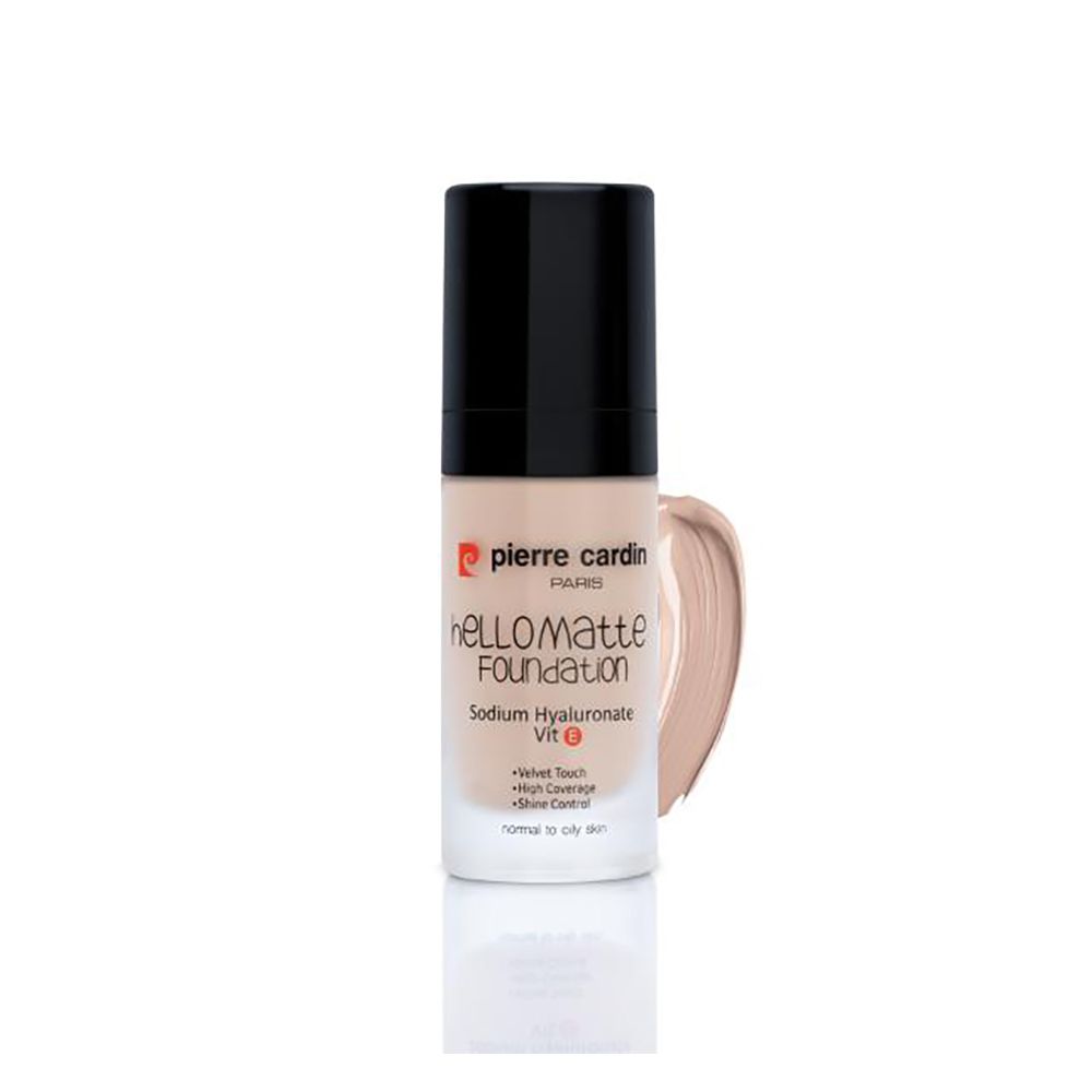 Pierre Cardin Paris Hello Matte Foundation, Sodium Hyaluronate & Vitamin E, For Normal To Oily Skin, Light 273 - Front View