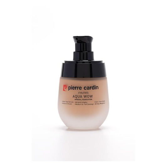 Pierre Cardin Paris Aqua Wow Mineral Foundation, Water Based, Medium to Full Coverage, 32ml, Very Warm 602 - Front View