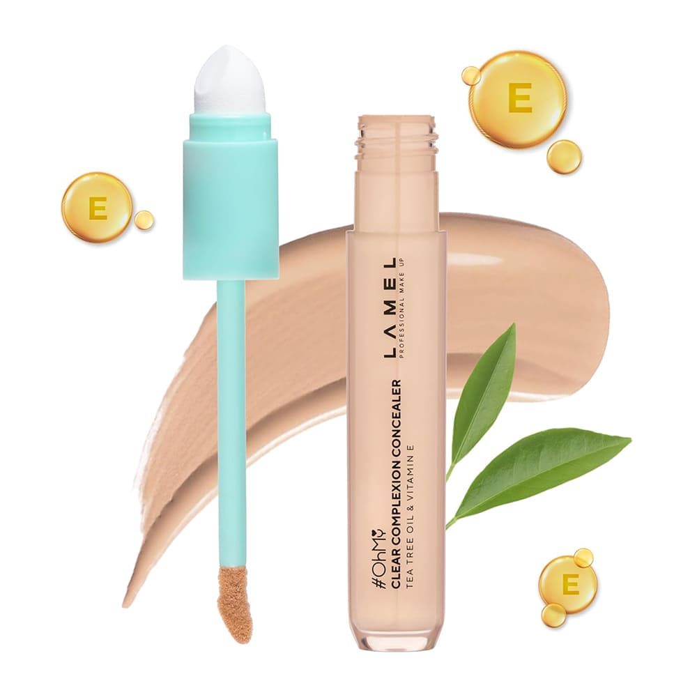 LAMEL OhMy Clear Face Concealer With Tea Tree Oil and Vitamin E, 7ml, 401 Light Beige - Front View