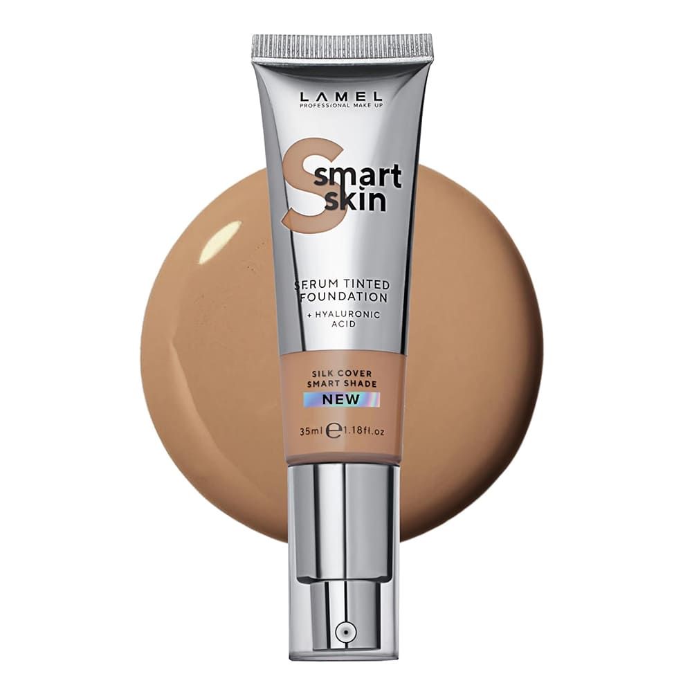 LAMEL Smart Skin Serum Tinted Foundation With Hyaluronic Acid, 35ml, 407 Peach - Front View