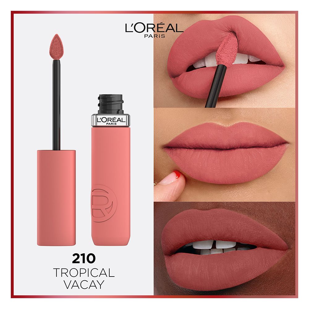 L'Oreal Paris Infallible Matte Resistance Liquid Lipstick, 210 Tropical Vacay - Front View