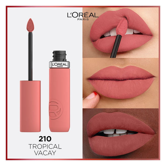 L'Oreal Paris Infallible Matte Resistance Liquid Lipstick, 210 Tropical Vacay - Front View