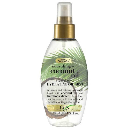 OGX Nourishing + Coconut Oil Weightless Hydrating Oil Hair Mist, 118Ml - Front View