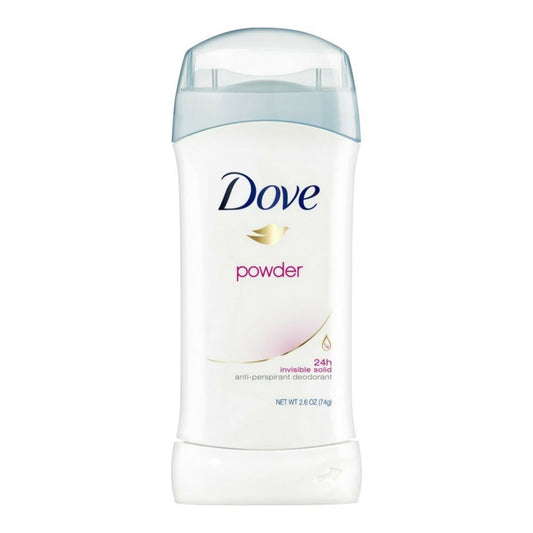 Dove Powder 24H Invisible Solid Anti Perspirant Deodorant Stick, For Women, 74g - Front View