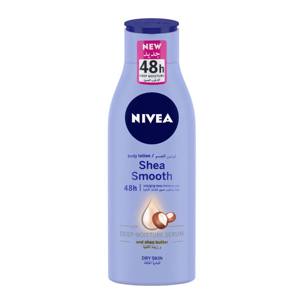 Nivea 48H Shea Smooth Dry Skin Body Lotion, 250ml -  Front View