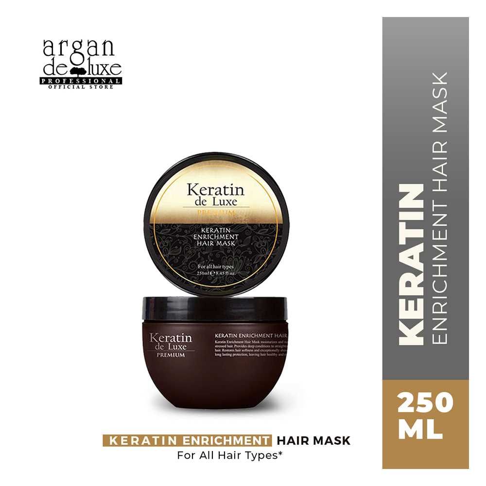 Keratin De Luxe Premium Keratin Enrichment Hair Mask, For All Hair Types, 250ml - Front View