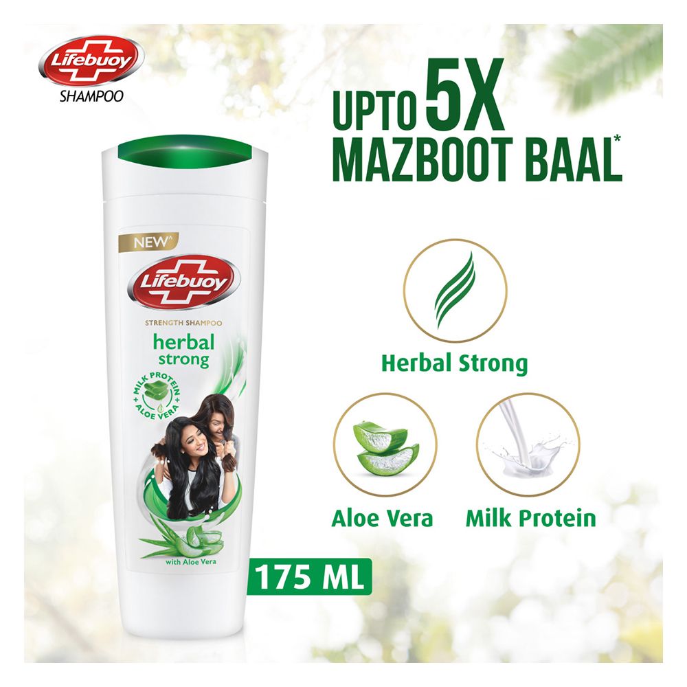 Lifebuoy Herbal Strong Strength Shampoo, 175ml - Front View