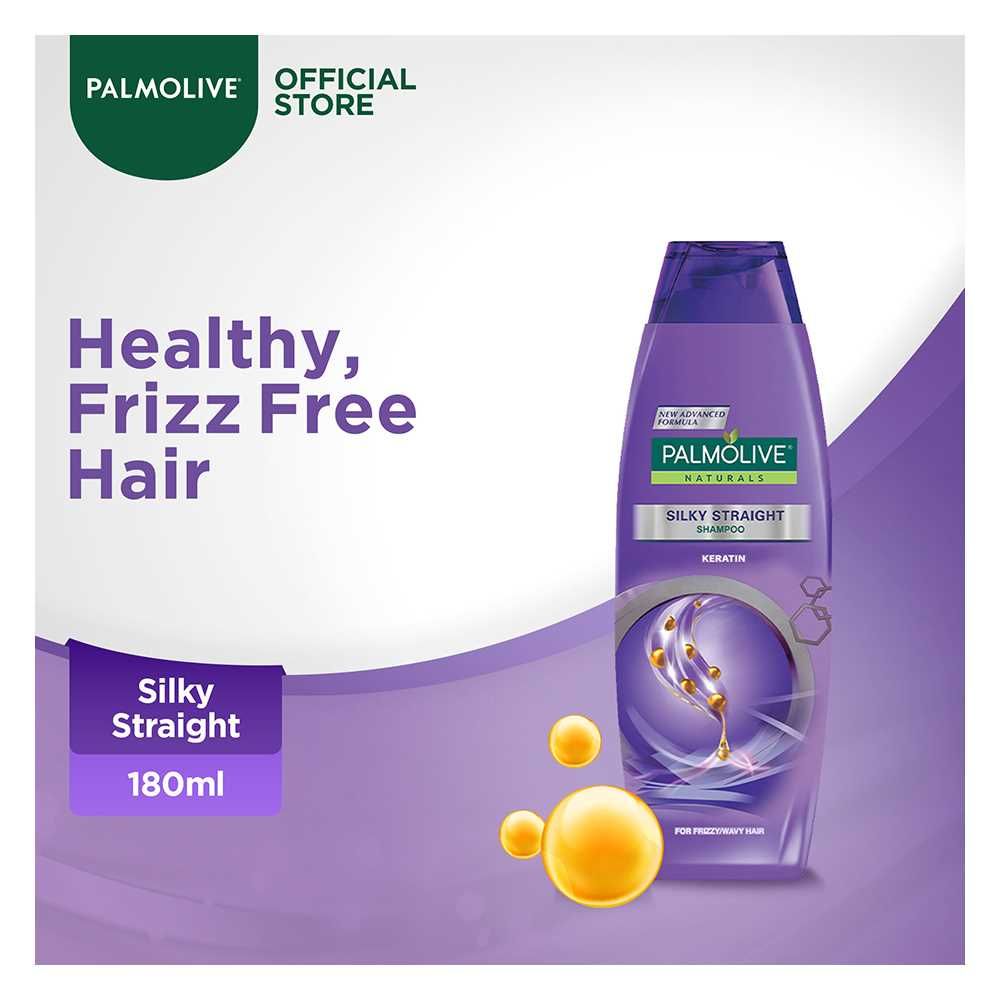 Palmolive Silky Straight Keratin Shampoo, 180ml - Front View