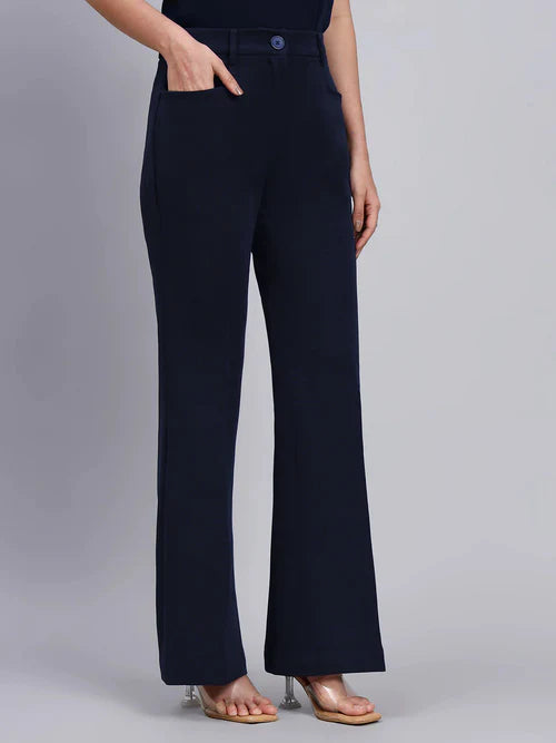 Elegant navy blue pant for women office and business wear Pakistan