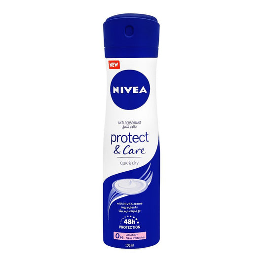 Nivea 48H 0% Alcohol Deodorant Spray, Quick Dry, 150ml - Front View