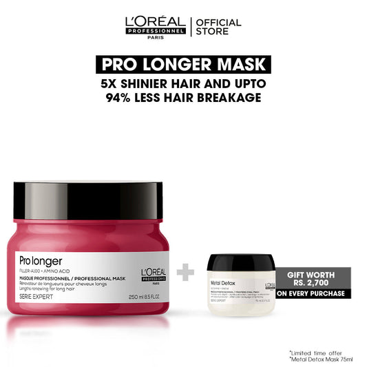 L'Oreal Professional - Serie Expert Pro Longer Mask 250 ML - For Length Renewal with free gift - Front View