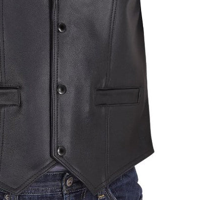 Ace Raider Leather Motorcycle Vest for Men