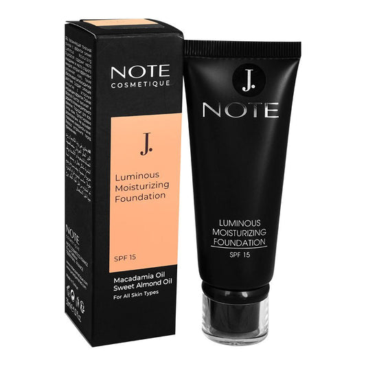 J. Note Luminous Moisturizing Foundation, 101 Bisque, SPF 15, For Dry Skin - Front View