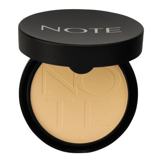 J. Note Luminous Silk Compact Powder, 05 Honey Beige, With Argan Oil - Front View