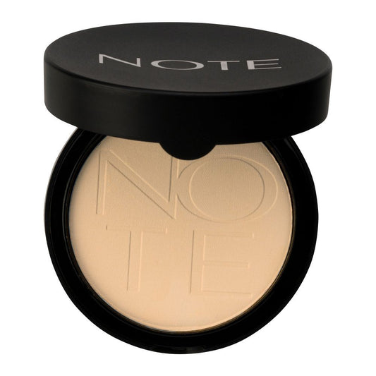 J. Note Luminous Silk Compact Powder, 03 Medium Beige, With Argan Oil - Front View