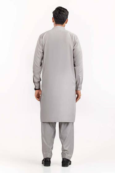 Silver Grey Basic Shalwar Kameez