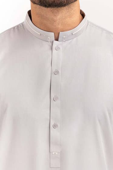 Silver Grey Basic Shalwar Kameez