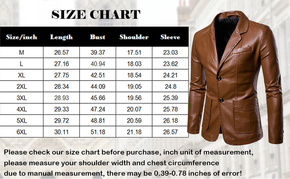 Black Genuine Leather Blazer For Men's