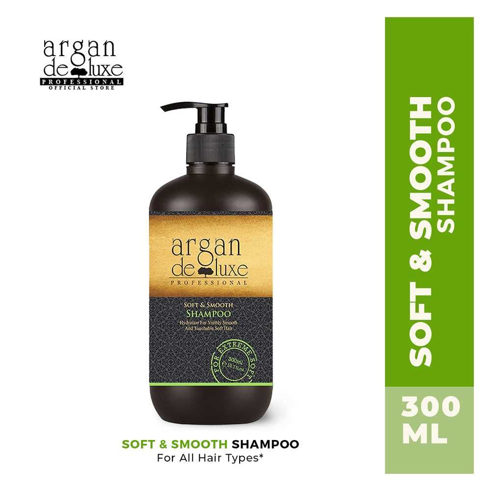 Argan De Luxe Soft & Smooth Shampoo, For Extreme Soft Hair, 300ml - Front View