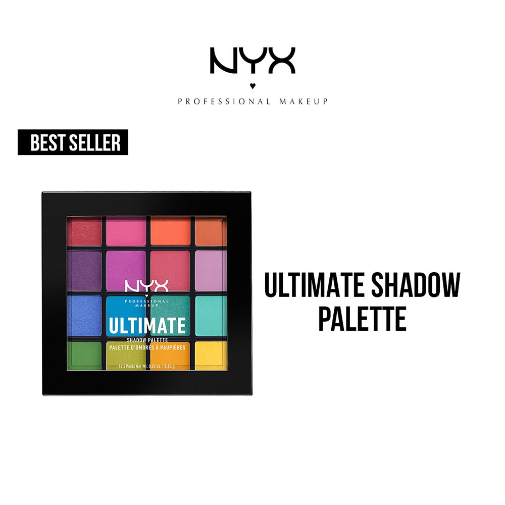 NYX Ultimate Eyeshadow Palette, 04 Brights - Front View