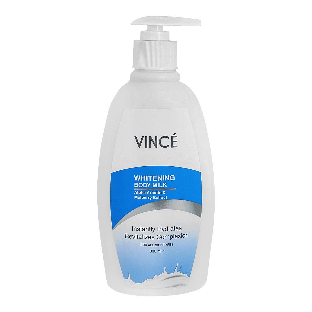 Vince Alpha Arbutin Whitening Body Milk, For All Skin Types, 300ml -  Front View