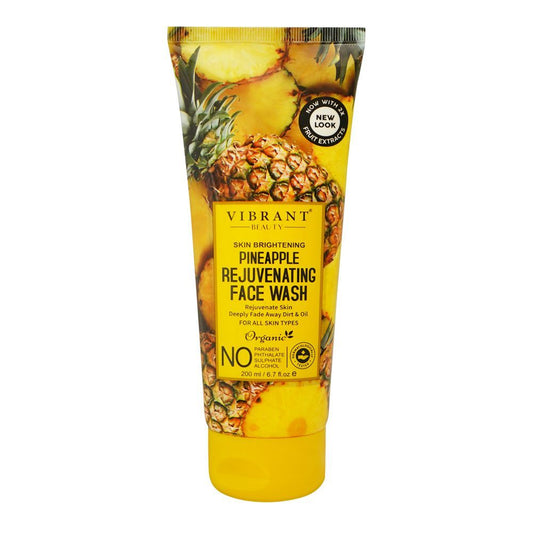 Vibrant Beauty Brightening Pineapple Refreshing Face Wash, For All Skin Types, 200ml - Front View