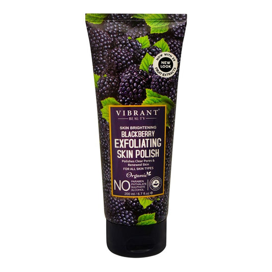 Vibrant Beauty Brightening Blackberry Exfoliating Skin Polish, For All Skin Types, 200ml - Front View